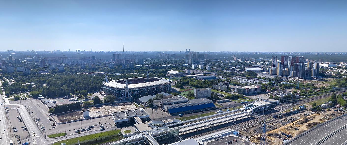 Москва, район Преображенское, фото с высоты стадион Локомотив