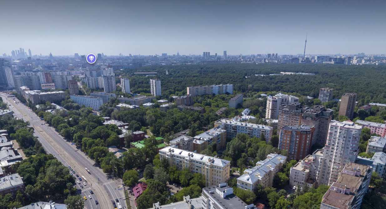 Москва, район Сокольники, фото с высоты